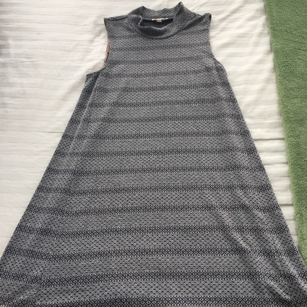 Gray and black dress